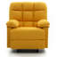 Fauteuil inclinable moderne jaune avec accoudoirs rembourrés-621641589