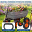 Chariot de jardin basculant en polyéthylène haute résistance, chariot utilitaire à 4 roues - Capacité de 544 kg, roues tout-terrain de 33 cm, basculement rapide et remorquable, poignée convertible à 180° - Gris/Orange-135686695-135686690