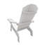Chaise Adirondack d'extérieur ou d'intérieur en bois avec un trou pour tenir le parasol sur l'accoudoir
