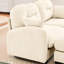 Canapé modulaire beige à trois sections avec matelas à ressorts et chenille confortable pour le salon avec éponge à haute résilience, coussins, combinaison polyvalente-265203706