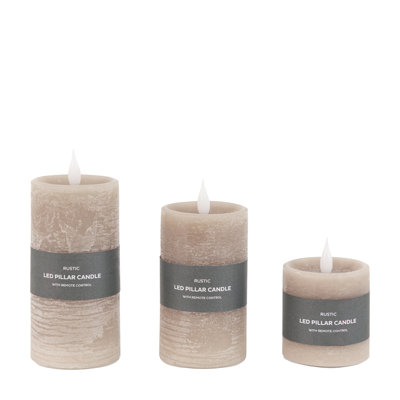 Unscented Flameless Pillar Candle with Plastic Holder