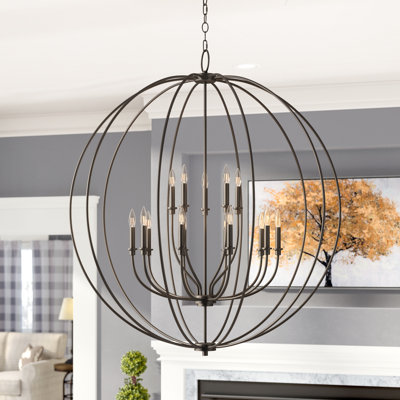Lustre 15 lumières façon bougie Remer