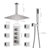 Herathena 3 Functions Ceiling Mounted Luxury Shower System with 6 Body Jets (Rough-in Valve Included)-66097079