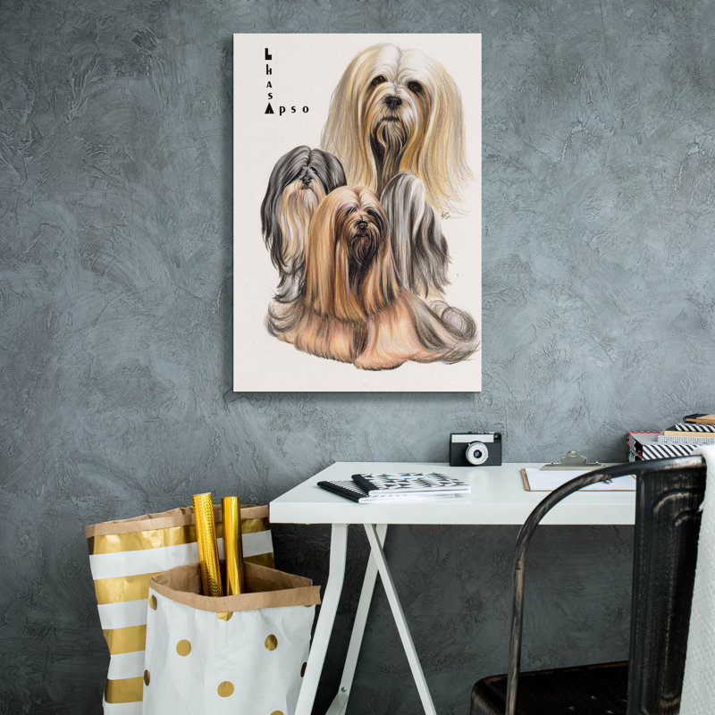 'Lhasa Apso' by Barbara Keith, Canvas Wall Art, 26" H x 18" W x 0.75" D