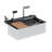 29.4'' W Drop-In Stainless Steel Kitchen Sink