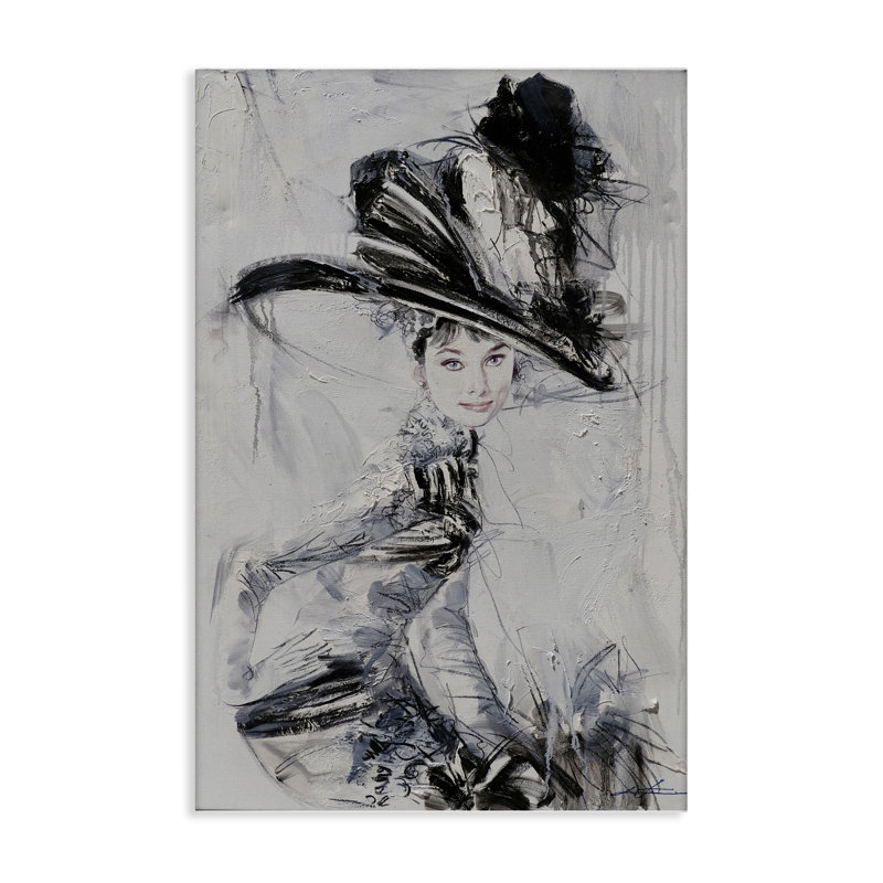Toile abstraite et sophistiquée Audrey, design par Lucille Lee, H 45 po x l 30 po