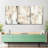 Abstract Soft Beige Triptych Multi Piece Canvas Print-93059285