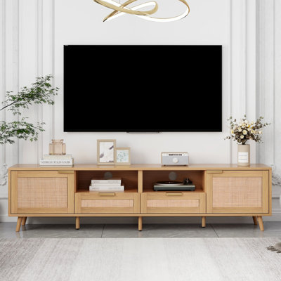 Rattan TV Stand For Tvs Up To 85