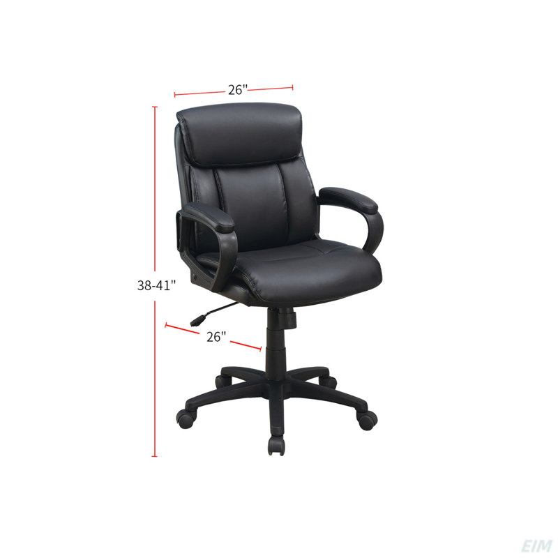 Chaise de bureau rembourrée à dossier standard