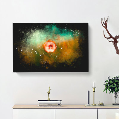 Lone Pink Flower - Wrapped Canvas