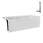 Baignoire en alcôve en acrylique blanc brillant avec drain externe 60 po x 30 po Streamline-101699049