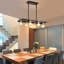 Lustre rectangulaire pour îlot de cuisine 6 lumières Geistown