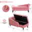 Chaise longue en velours avec accoudoir droit et espace de rangement-2132941833