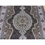 Tapis noir / rouge noué à la main de conception unique 4 pi 8 po x 6 pi 10 po Harrogate