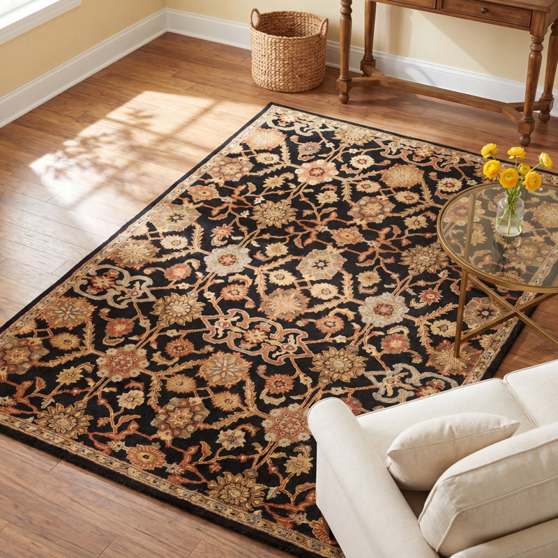 Redwood Hand Tufted Wool Oriental Indoor Rug, Rectangle 9' x 13'