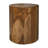 Eray Chairside End Table, 18 Inch Round Top, Brown Solid Mango Wood