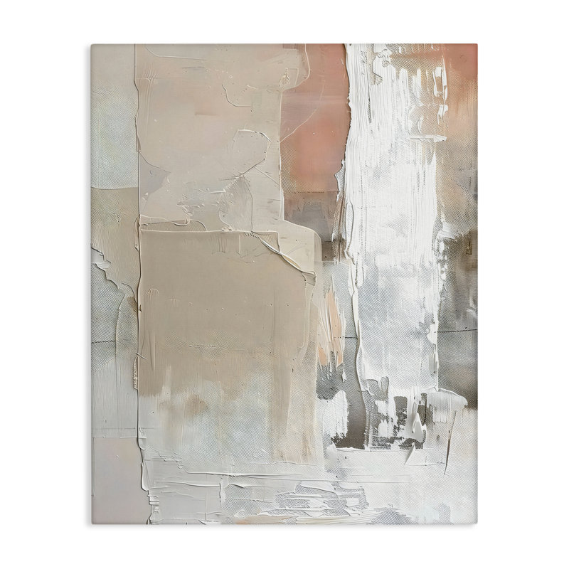 Toile abstraite Subtle Blush, design par Riley B, H 20 po x l 16 po