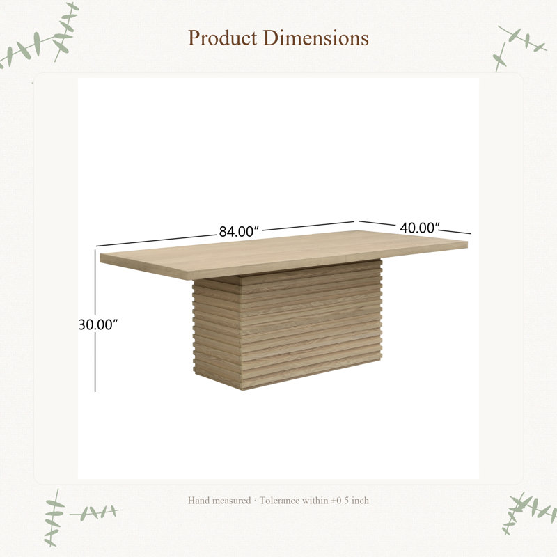 Rectangular 84-inch Dining Table, Light Natural