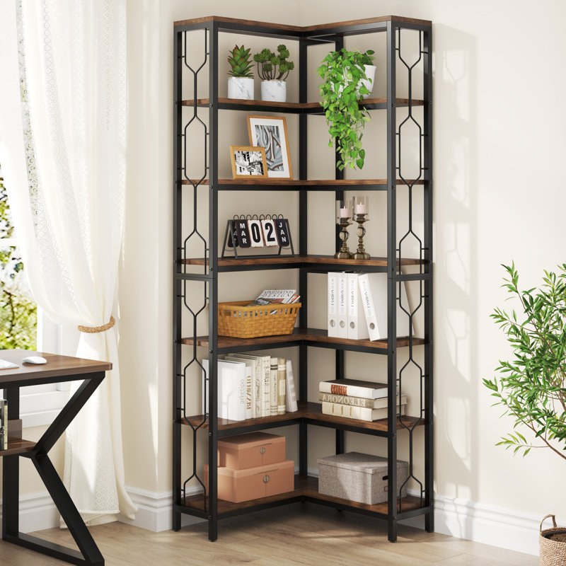 Floki Bookcase, Rustic Brown/Black