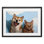 Adopted Brother Dog & Cat, reproduction encadrée sous verre, design par Lucia Heffernan