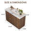 Meuble-lavabo autoportant de 48 po avec lavabo, comptoir en pierre, tiroirs à fermeture en douceur et armoire de rangement réglable-2000232771-2000232773