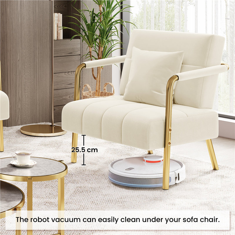 Upholstered Armchair, Beige