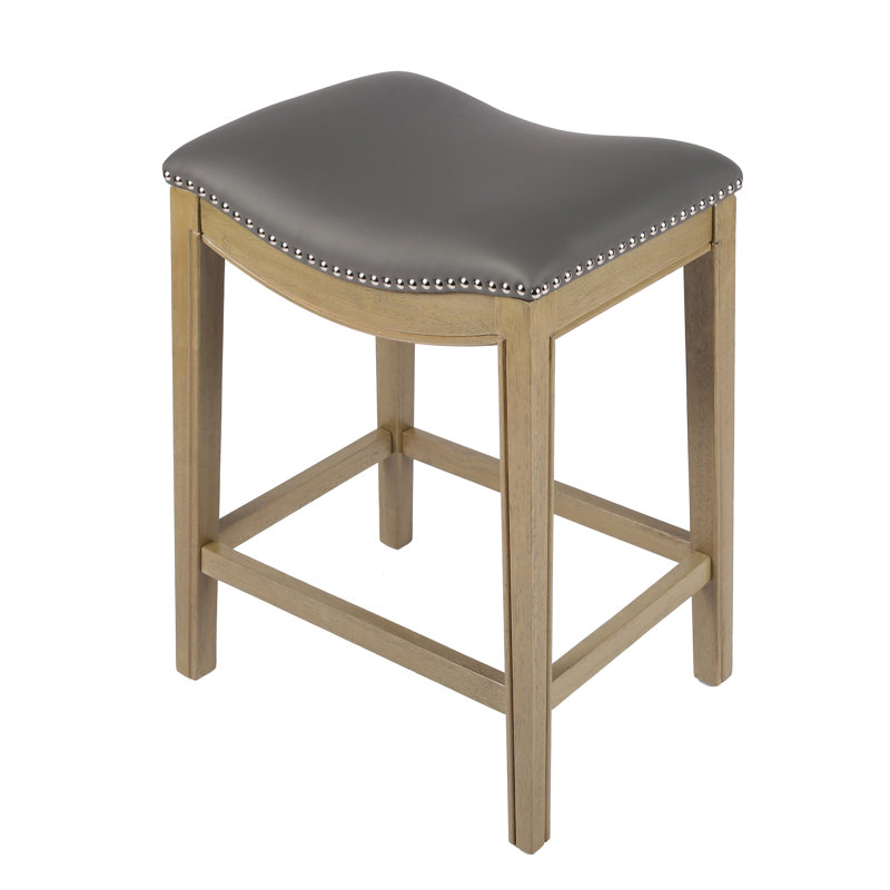 Tabouret de bar Arduss, Gris, Tabouret de comptoir (hauteur de l'assise 25,98 po
