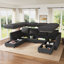 Canapé-lit modulaire en forme de U avec rangement Tremee - gris clair-581592090