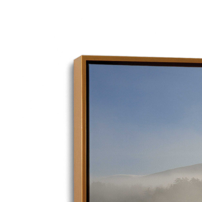 «Lakeshore Misty Morning» par Lori Deiter, reproduction d'art, 18 W x 12 H, Gold, Framed Canvas