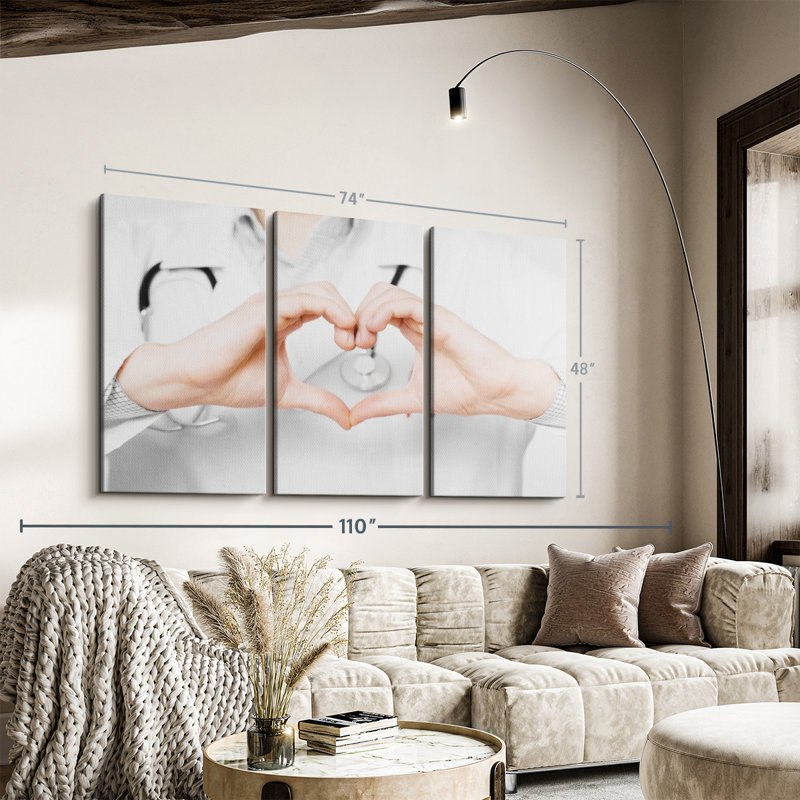 Impression romantique sur toile, H 48 po x l 74 po x P 1,25 po