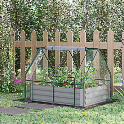 Outsunny Galvanized Raised Garden Bed