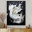 Art liquide noir et blanc - encre liquide, art mural abstrait-261975867-261975866