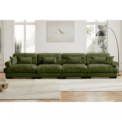 Canapé modulaire en velours surdimensionné Comfort