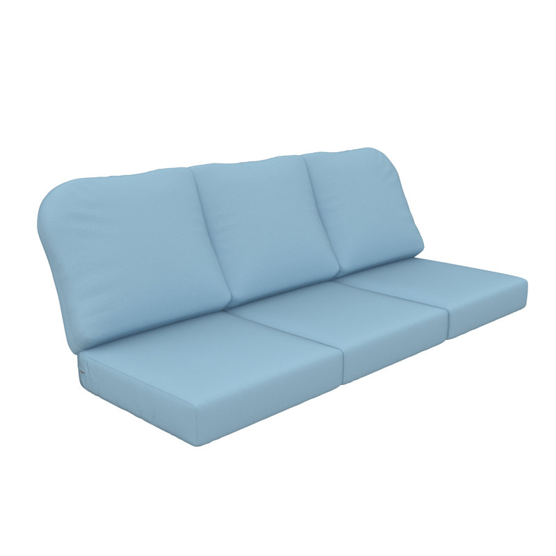 Outdoor Sunbrella® 3 Seater Sofa Cushions, Canvas Air Blue Sunbrella® Canvas