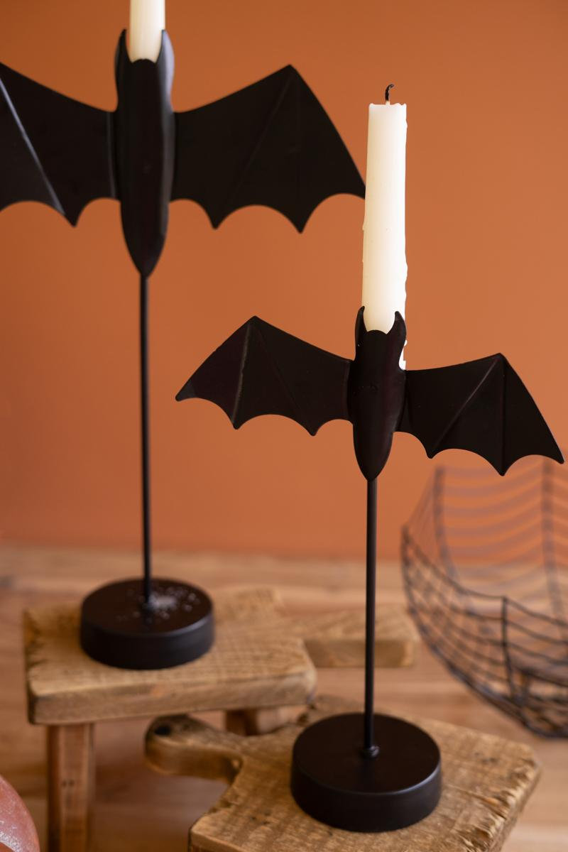 Black Bat Taper Candlestick Holder, 1