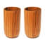 Tasse à thé classique en bois de teck - grand (ensemble de 2)-71082279-71082277