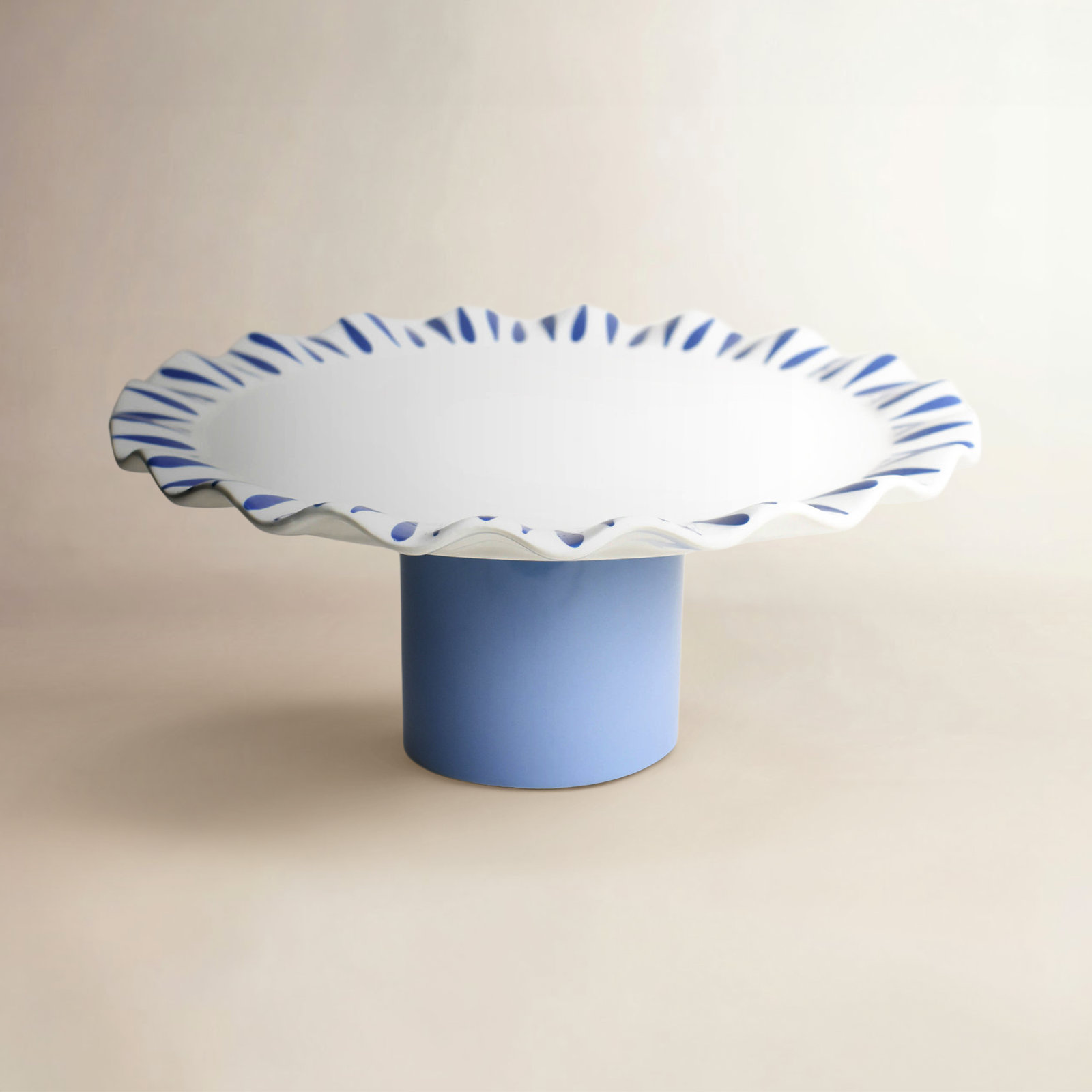 Iris Blue Ceramic Cake Stand