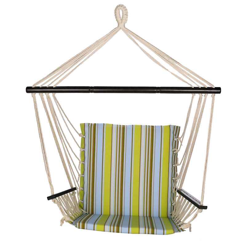 Chaise hamac en tissu Godfrey, Bleu / Vert