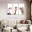 Ensemble de 3 animaux rigolos sur toile-5978624