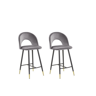 Aubin Upholstered Counter Stool with Metal Frame