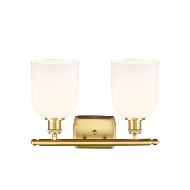 Allysson 2 - Light Dimmable Vanity Light, Satin Gold, Clear