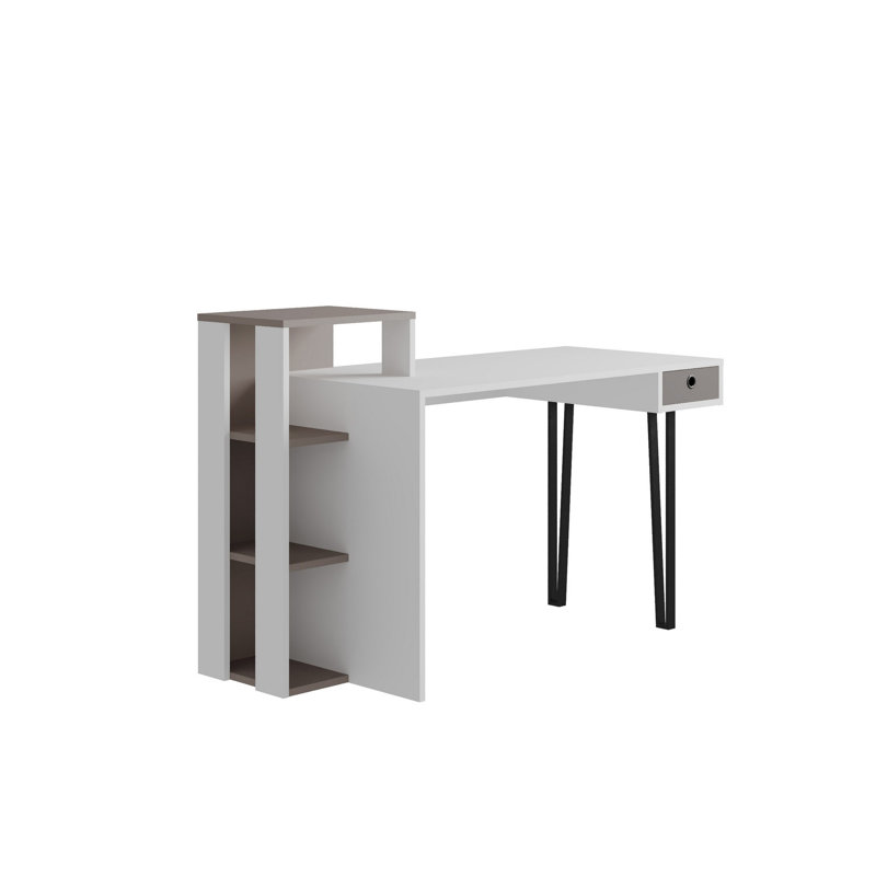 Bureau Charlo, Blanc / gris