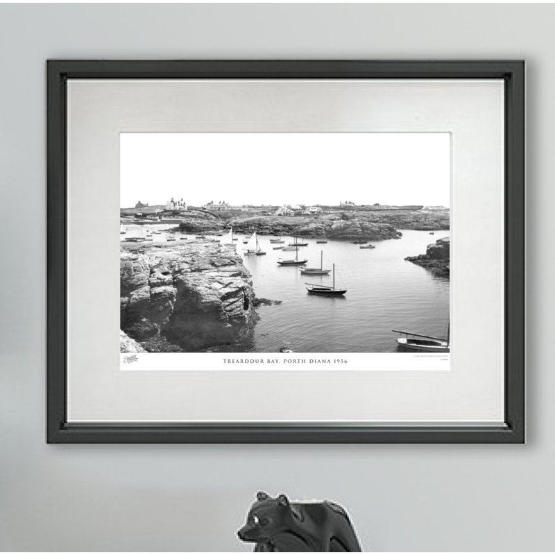 Trearddur Bay, Porth Diana 1956 1 Piece Single Picture Frame Wall Art, 28cm H x 36cm W x 2.3cm D
