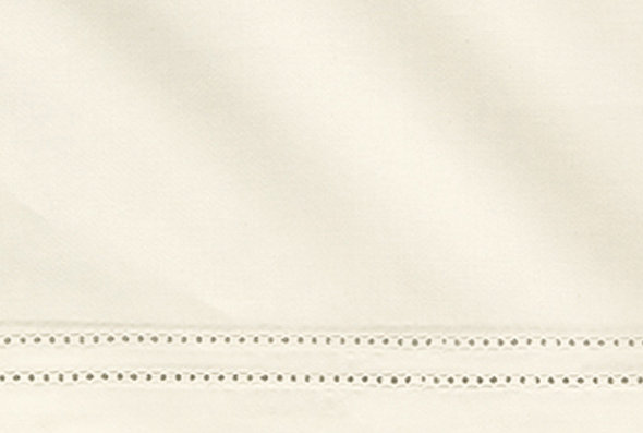 Virtuoso 600 Thread Count Egyptian Certified Cotton Sateen Flat Sheet, Full/Queen Flat Sheet, Ivory