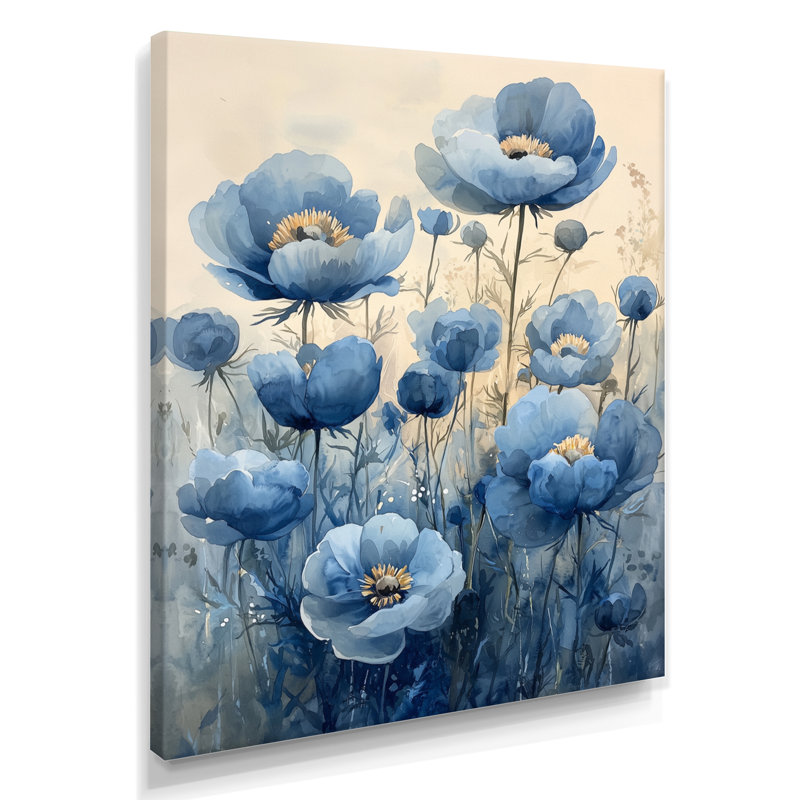 Inniss - impressions murales florales, H 40 po x l 30 po, Toile tendue, Ne s’applique pas