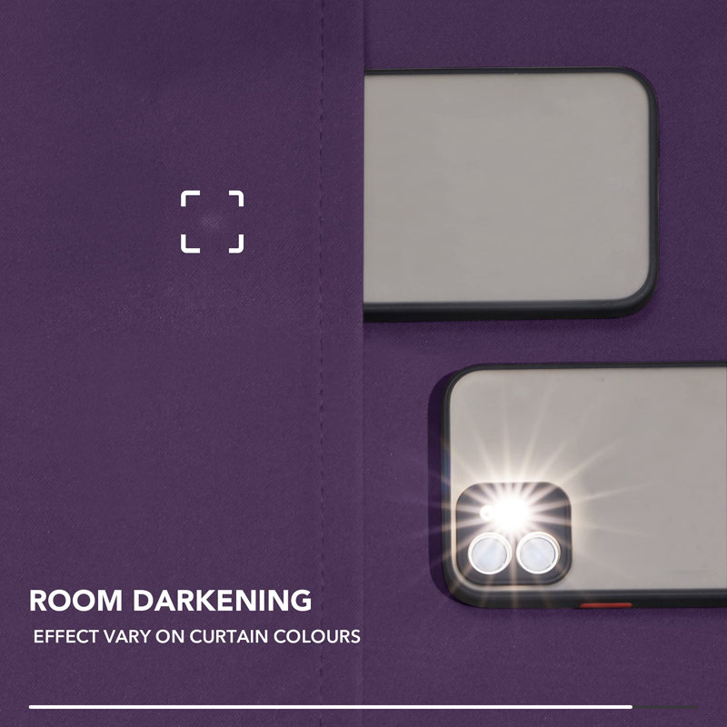 Rafaelle Polyester Blackout Tab Top Curtain Pair, 55cm Width x 290cm Drop