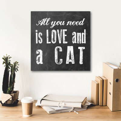 'All You Need Cat' by Erin Clark Canvas Wall Art