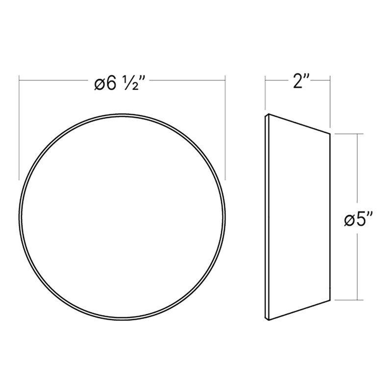 Mist 1 - Light LED Flush Mounted Sconce, Moss, Round