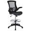 Mid-Back Mesh Ergonomic Drafting Chair with Adjustable Foot Ring and Flip-Up Arms-1993760287