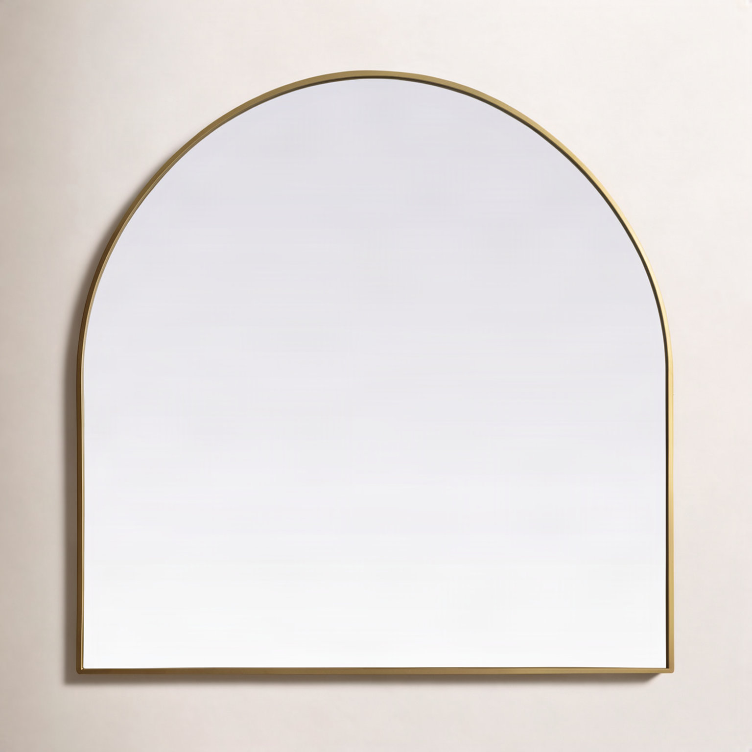 Sabine Metal Arch Wall Mirror, 36" x 36", Brass
